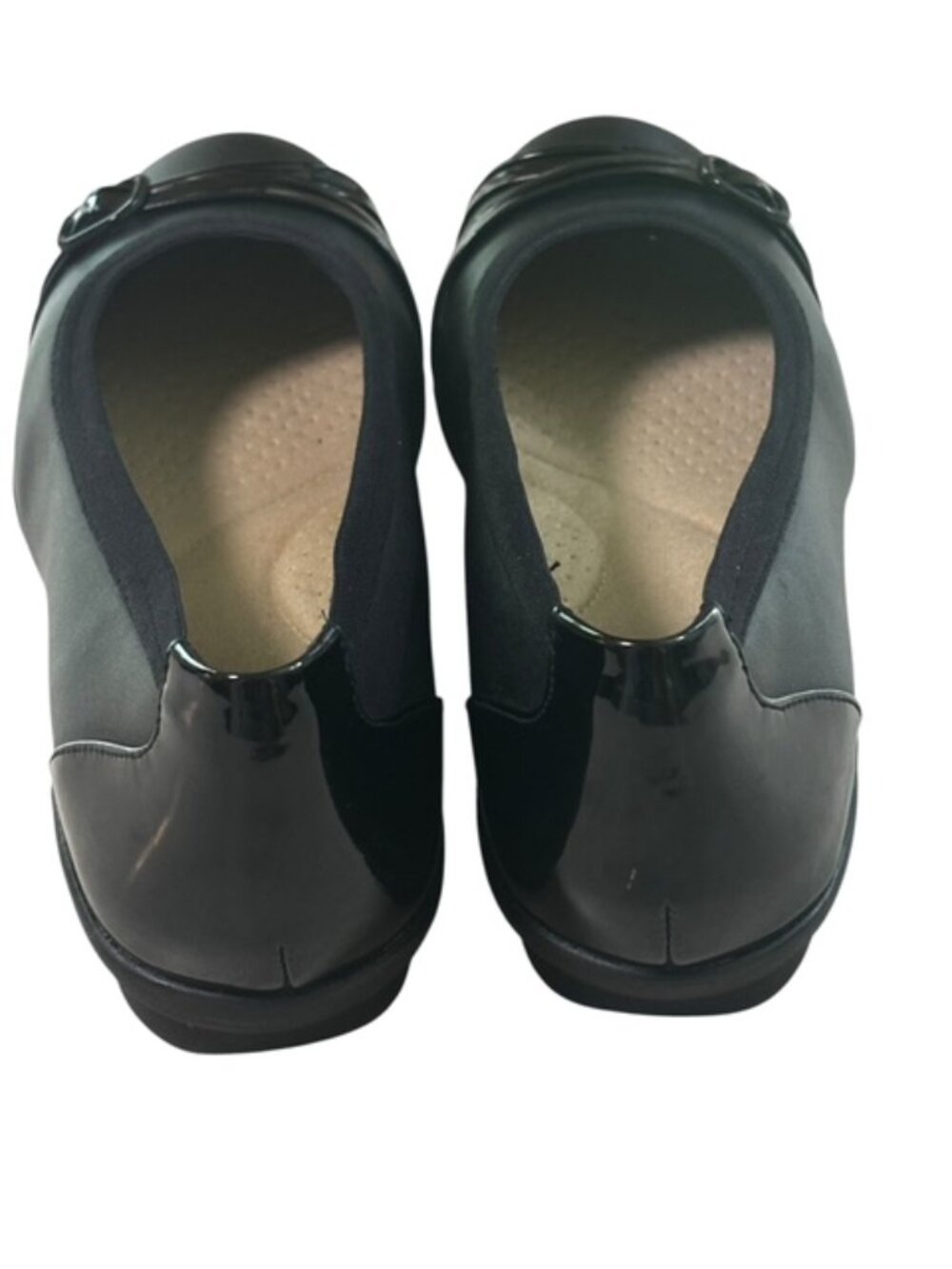 Clarks Sara Tulip Black Leather Ballet Flats Shoes Womens 7.5 Comfort NEW - Picture 5 of 11
